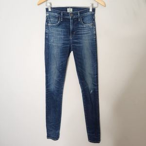 Citizens Of Humanity Rocket High Rise Skinny Jeans Womens Size 25 Dark Wash 2